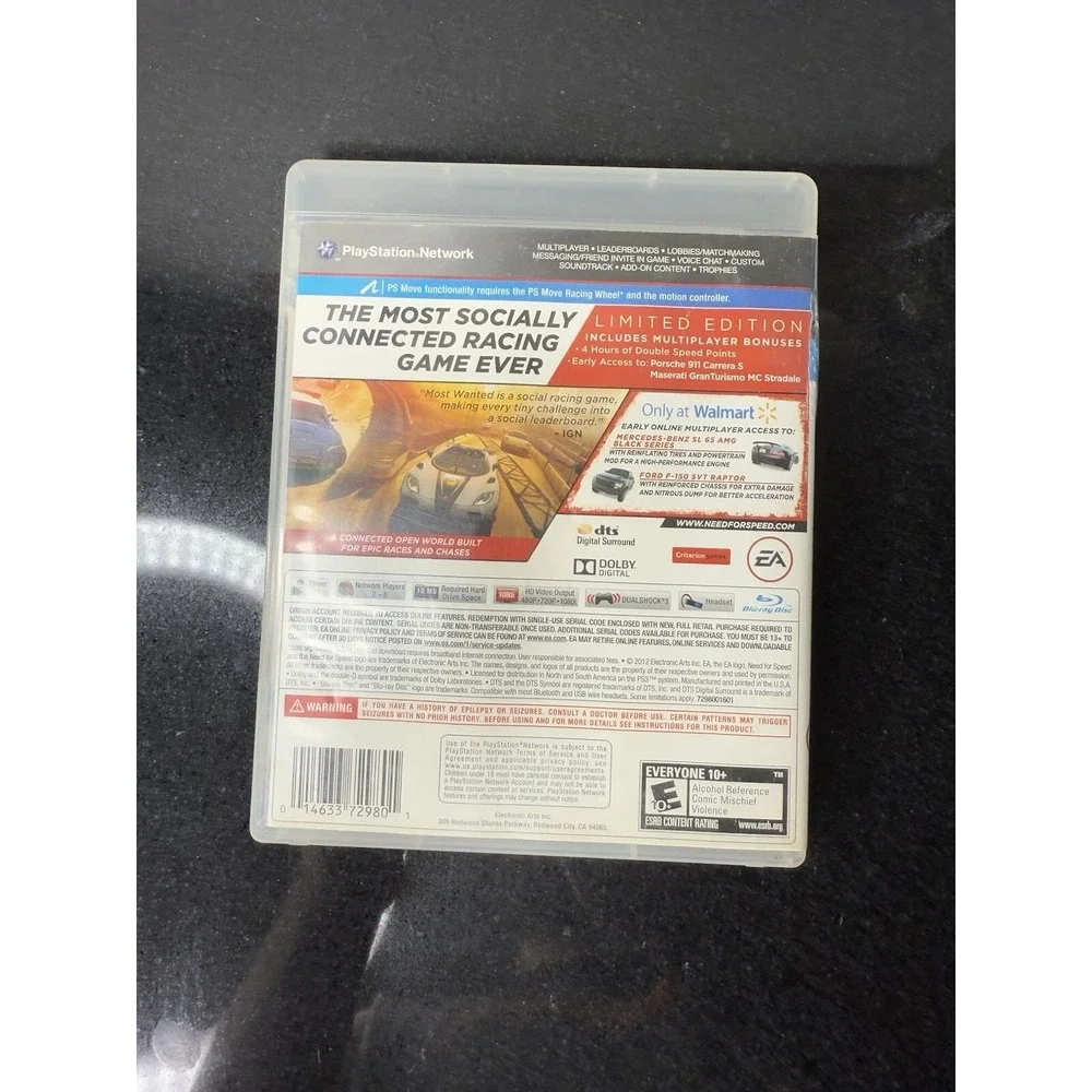 Need for Speed: Most Wanted -- Limited Edition (Sony PlayStation 3, PS3) CIB
